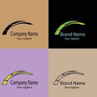 Gorgeous Unique Abstract logo design with different designs of the same shape For business company. Color editable. vector