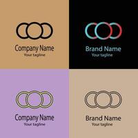 finest Unique Beautiful logo design with different designs of the same shape For business company. Color editable. vector