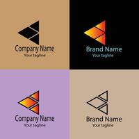 quality Unique Beautiful logo design with different designs of the same shape For business company. Color editable. vector
