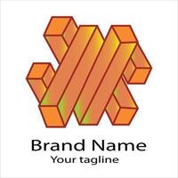amazing Unique Abstract logo design with different designs of the same shape For business company. Color editable. vector