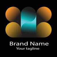Gorgeous Unique Beautiful Abstract logo design For business company. Color editable. vector
