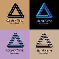 premier Abstract logo design with different designs of the same shape For business company. Color editable. vector