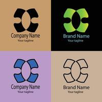 premium Unique Beautiful Abstract logo design with different designs of the same shape For business company. Color editable. vector