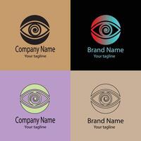 premier Unique Beautiful Abstract logo with different designs of the same shape For business company. Color editable. vector