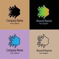 prime Unique Beautiful Abstract logo design with different designs of the same shape For business. Color editable. vector
