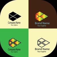 fabulous Unique Beautiful logo design with different designs of the same shape For business company. Color editable. vector