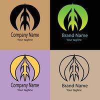 high-grade Unique Beautiful Abstract logo design with different designs of the same shape For business company. vector