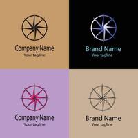 premium Unique logo with different designs of the same shape For business company. Color editable. vector