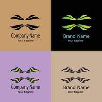 prime Beautiful logo design with different designs of the same shape For business company. Color editable. vector