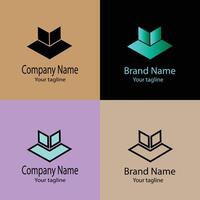 dreamy Unique Beautiful Abstract logo design with different designs of the same shape For business company. Color editable. vector