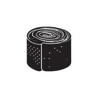 Close-up view of a rolled dessert with a spiral design vector