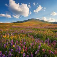 Wildflowers in the mountains of colorado photo