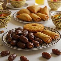 A table with a bunch of food on it photo
