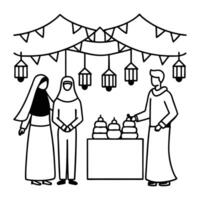 Unity in Diversity Families Exploring the Festive Market vector