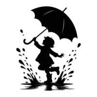 Playing in the Rain The Simple Joys of Life vector