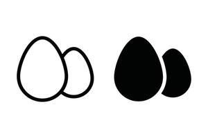 Egg icons set. for mobile concept and web design on white background vector