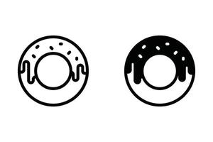 Doughnut icon. donuts sign for mobile concept and web design. illustration vector