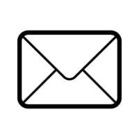 Envelope mail icon set. newsletter web buttons. close email letter outline symbol vector