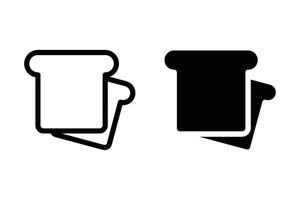 Bread icon set. bread loaf sign. for mobile concept and web design. illustration on white background vector
