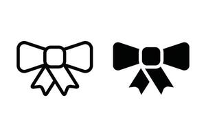 Bow icon set. ribbon Symbol Bow tie sign. for mobile concept and web design. illustration on white background vector