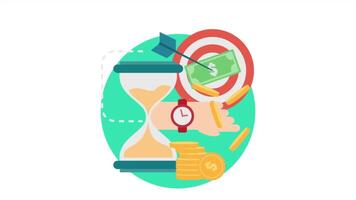 Managing Time and Finances in Business 2D Motion Graphics Animation video
