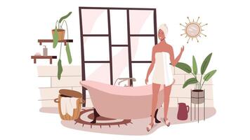 Blogger Girl Relaxing 2D Motion Graphics Animation video