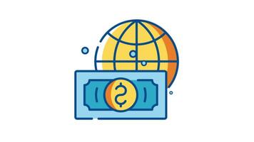 Global Payment Processing 2D Motion Graphics Animation video