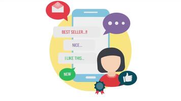 Customer Reviews in Online Shopping 2D Motion Graphics Animation video