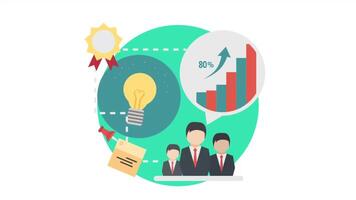 Business Analysts Working 2D Motion Graphics video
