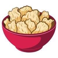 Bowl of Chips Icon Isolated Symbol for Web vector