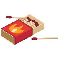Assorted Matches Ignited Burnt and Stored in Art vector