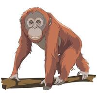 Cartoon Orangutan Icon Ideal for Web and App Design vector