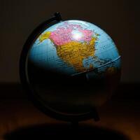 A globe on a stand photo