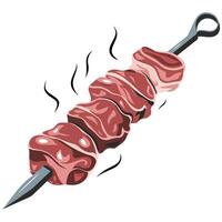 Bitmap Meat and Ham Sign Cooking Icons for Web vector