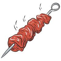 Bitmap Meat and Ham Sign Cooking Icons vector