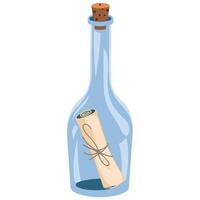 Message in Bottle Illustration vector