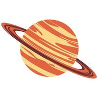 Saturn and Ring Symbol for Space Design vector