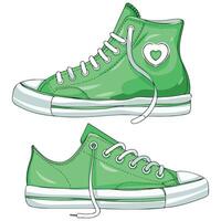 Design of Realistic Red Sneakers vector