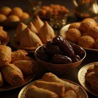 A table with many different types of food photo