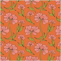 Chamomile flower pattern art vector