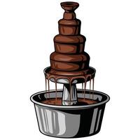Chocolate fountain icon vector