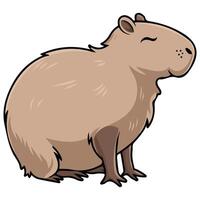 Contented Capybara Illustration vector