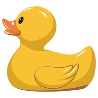 Yellow Duck Toy Illustration for Web vector