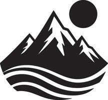 mountains and water logo vector