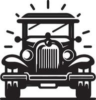 Unique old car icon on a white background vector