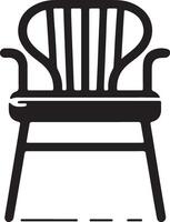 a black and white illustration of a chair vector