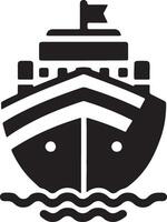 a black and white image of a ship vector