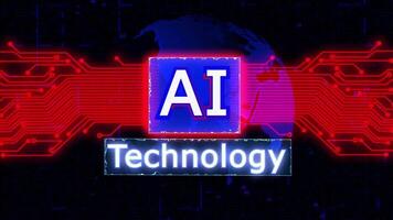 artificial inteligência tecnologia texto revelador fundo video