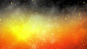 Red Fire Particles with Smoke Background video