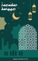 Ramadan kareem mubarak Backgroun and freespace Art and Illustration vector